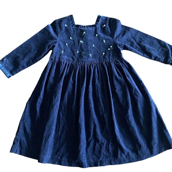 Talbots Navy Blue Corduroy Dress Girls' 3 - Picture 1 of 8